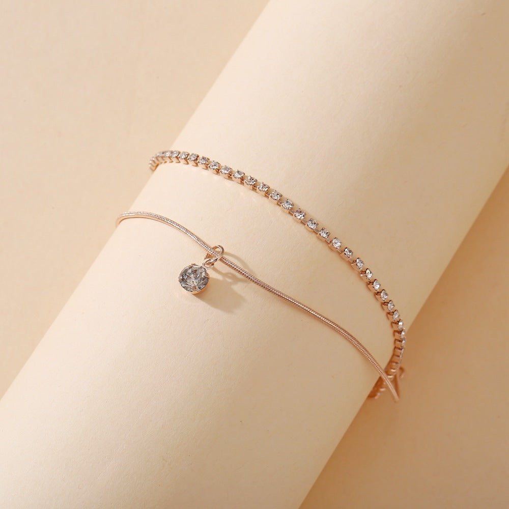 LETAPI Boho Zircon Bead Anklet