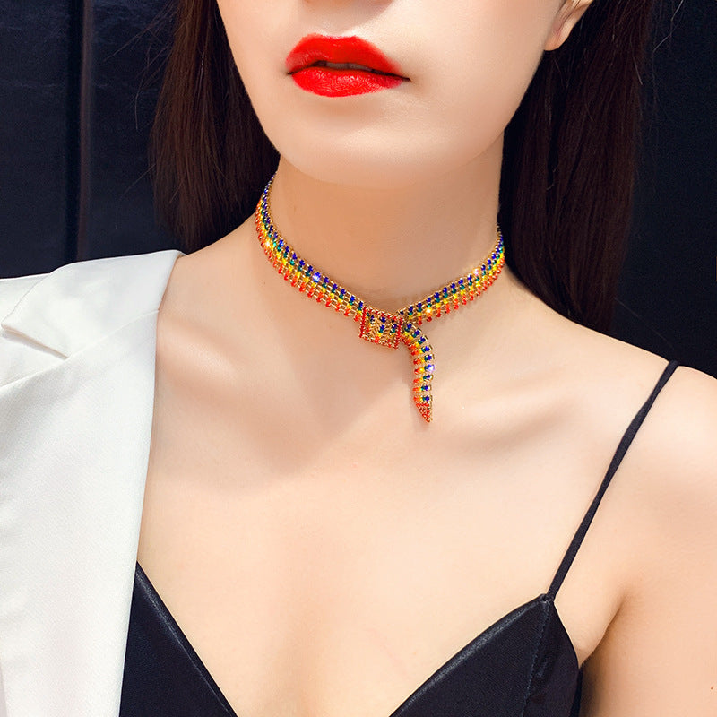 Fashion Full Rhinestone Choker Necklaces