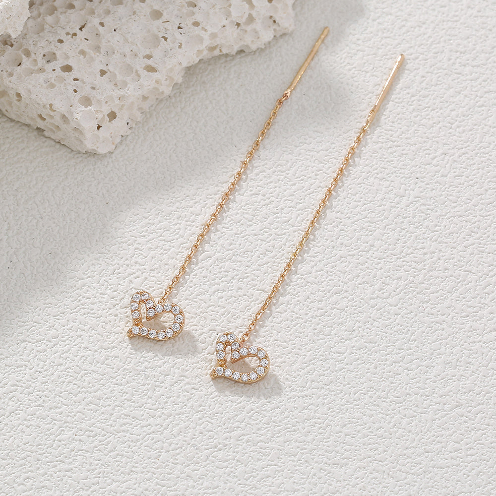 Zircon Tassel Drop Earrings