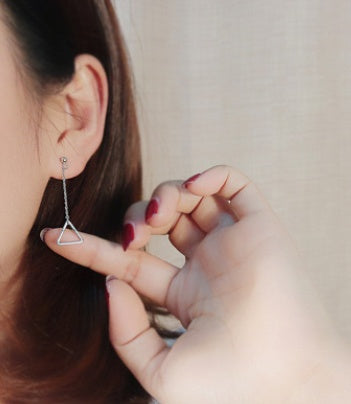 Diamond Triad Drop Earrings
