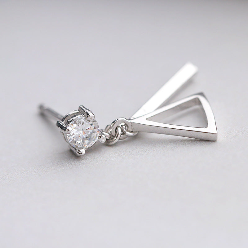 Diamond Triad Drop Earrings