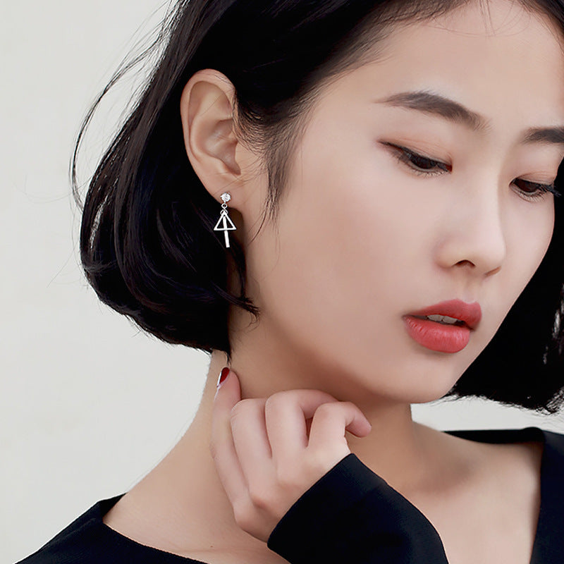 Diamond Triad Drop Earrings