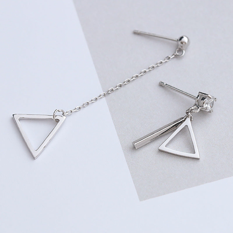 Diamond Triad Drop Earrings