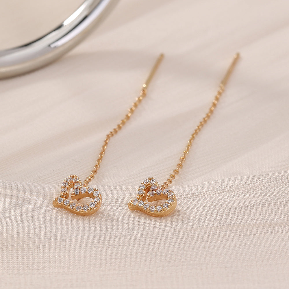Zircon Tassel Drop Earrings