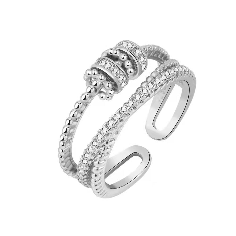 Turnable Anxiety Rings With Bead Relieve Stress