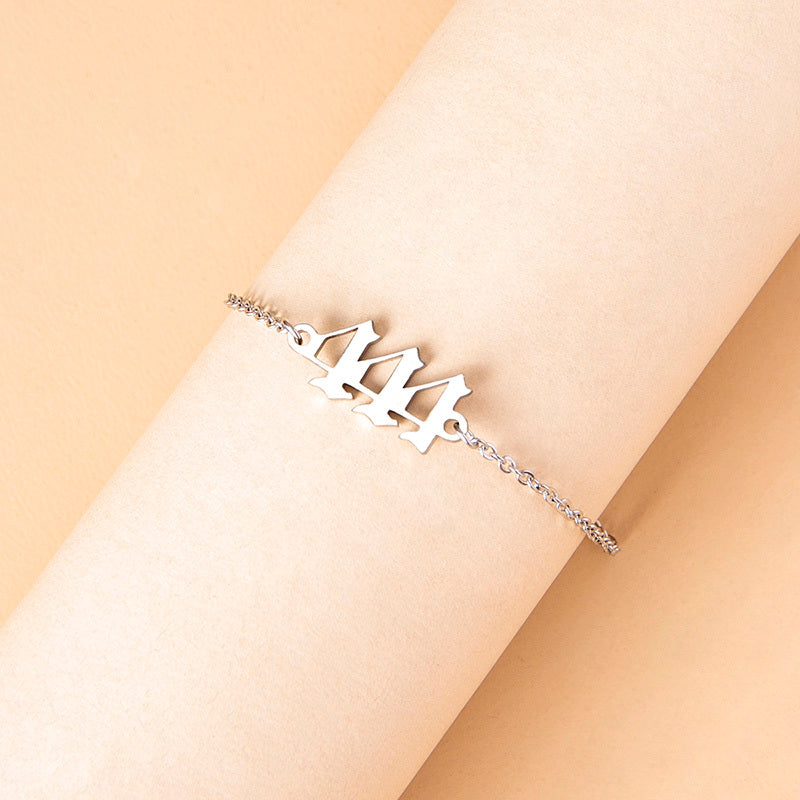 Stainless Steel Number 444 Chain Bracelets