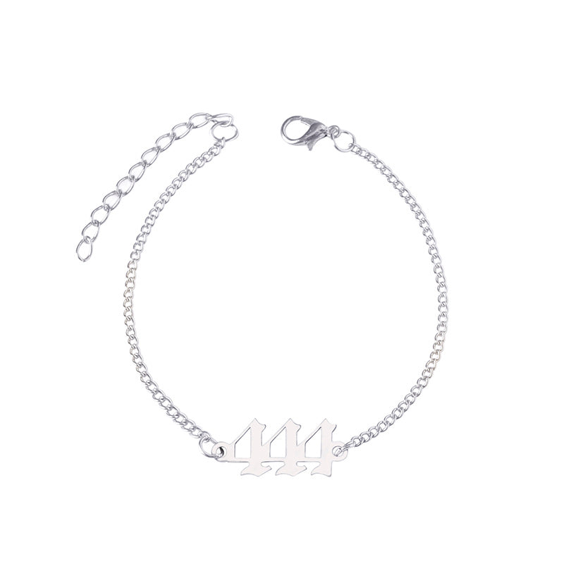 Stainless Steel Number 444 Chain Bracelets