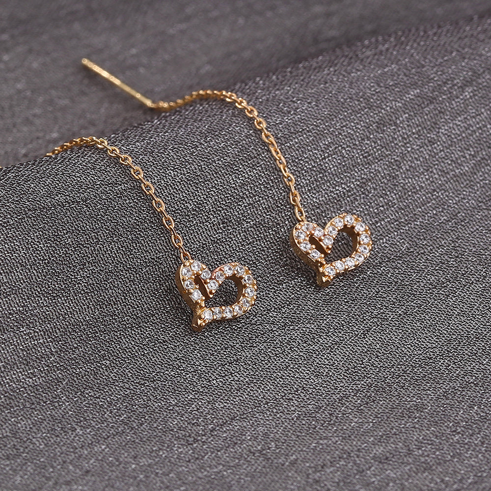 Zircon Tassel Drop Earrings