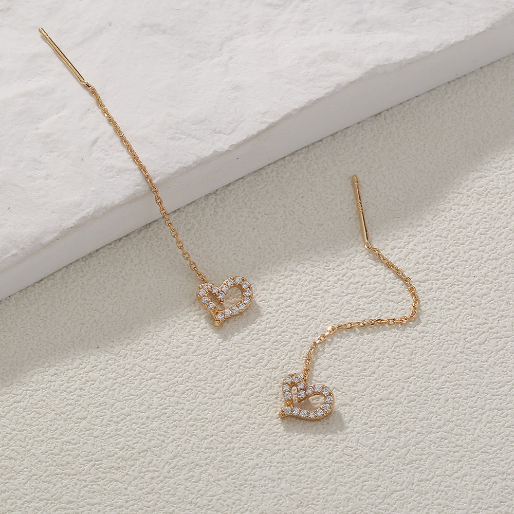 Zircon Tassel Drop Earrings
