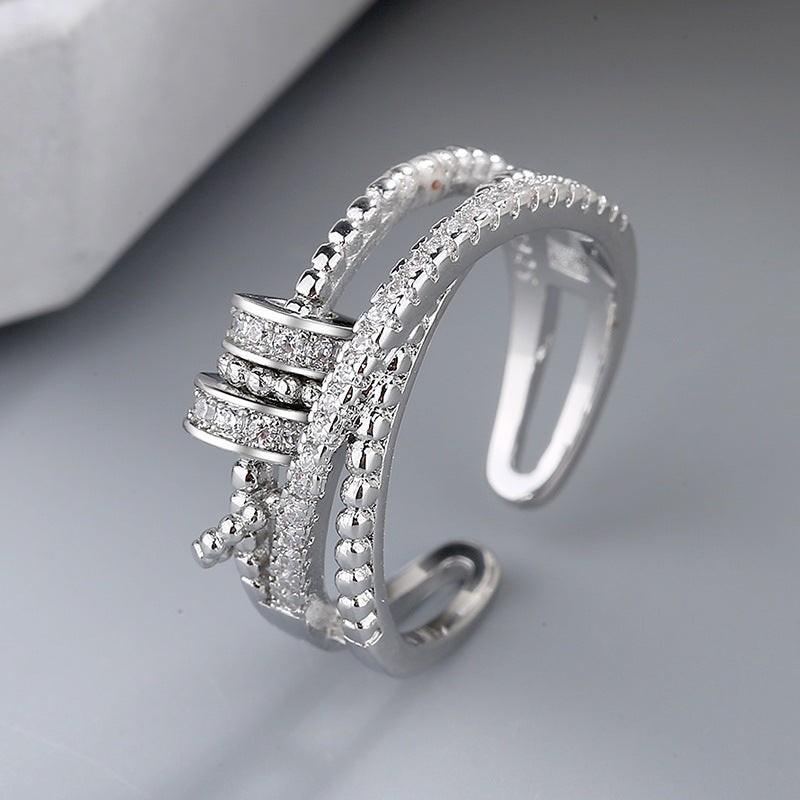 Turnable Anxiety Rings With Bead Relieve Stress