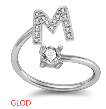 A-Z Letter English Rings Jewelry
