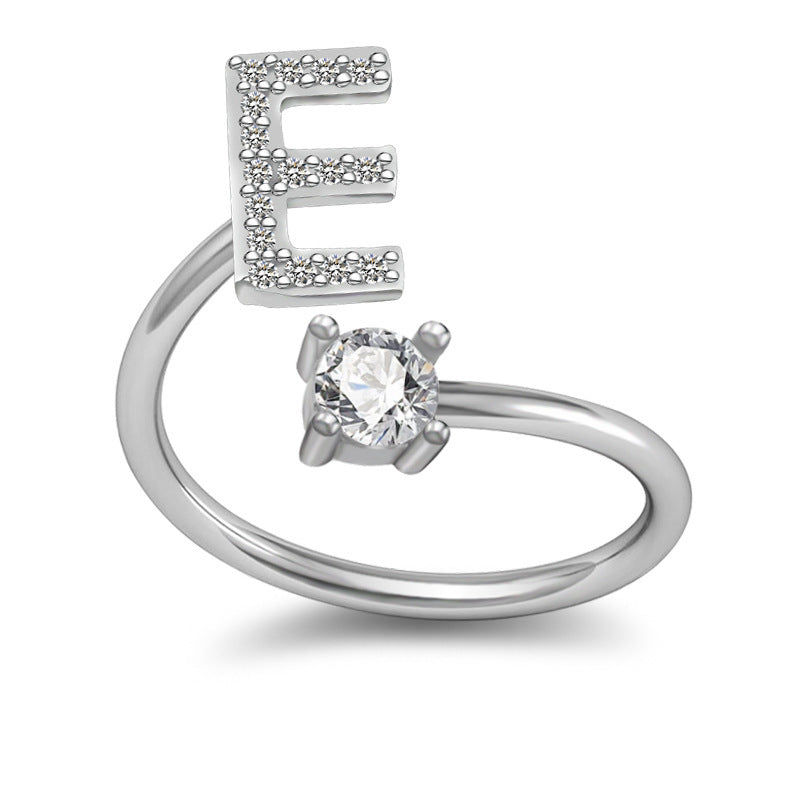 A-Z Letter English Rings Jewelry