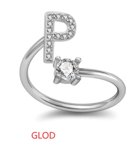 A-Z Letter English Rings Jewelry