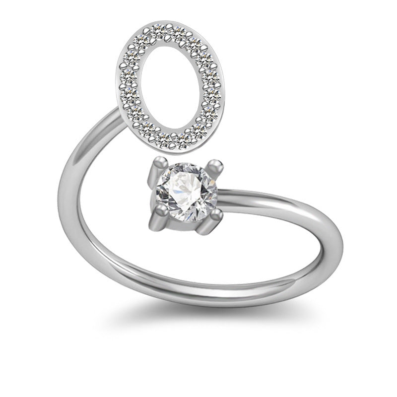 A-Z Letter English Rings Jewelry