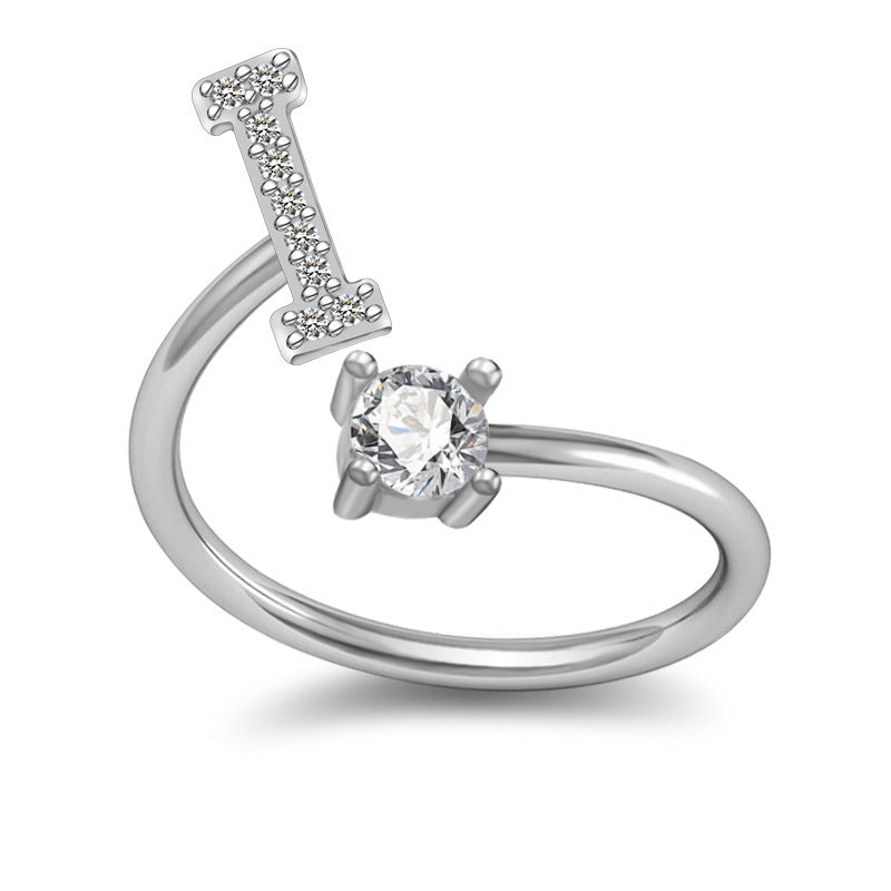A-Z Letter English Rings Jewelry