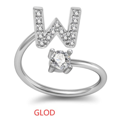 A-Z Letter English Rings Jewelry