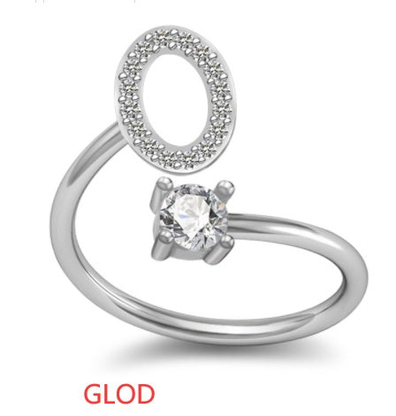 A-Z Letter English Rings Jewelry