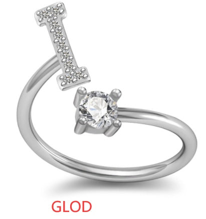 A-Z Letter English Rings Jewelry