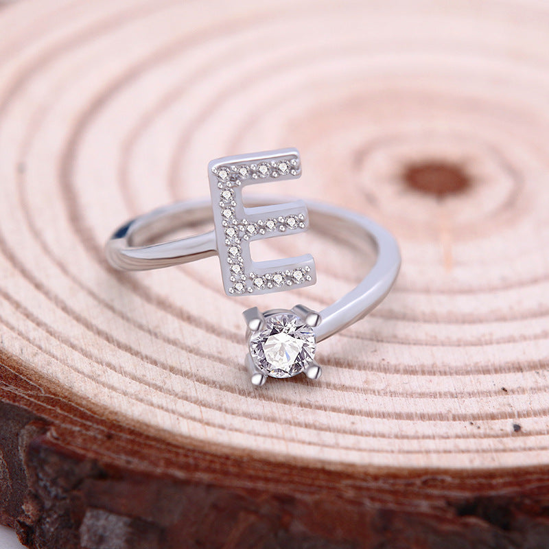 A-Z Letter English Rings Jewelry