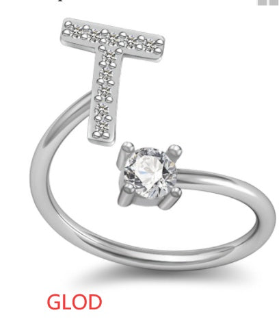 A-Z Letter English Rings Jewelry