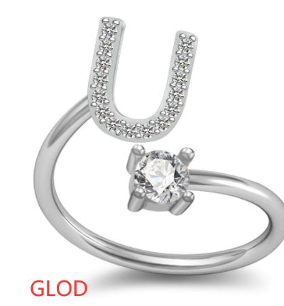 A-Z Letter English Rings Jewelry