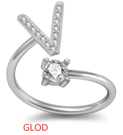 A-Z Letter English Rings Jewelry