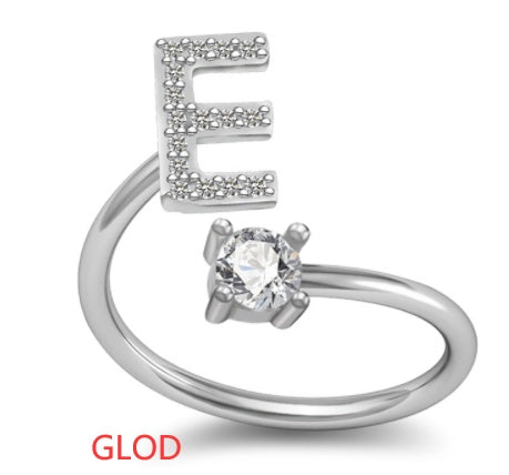 A-Z Letter English Rings Jewelry