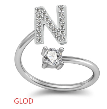 A-Z Letter English Rings Jewelry